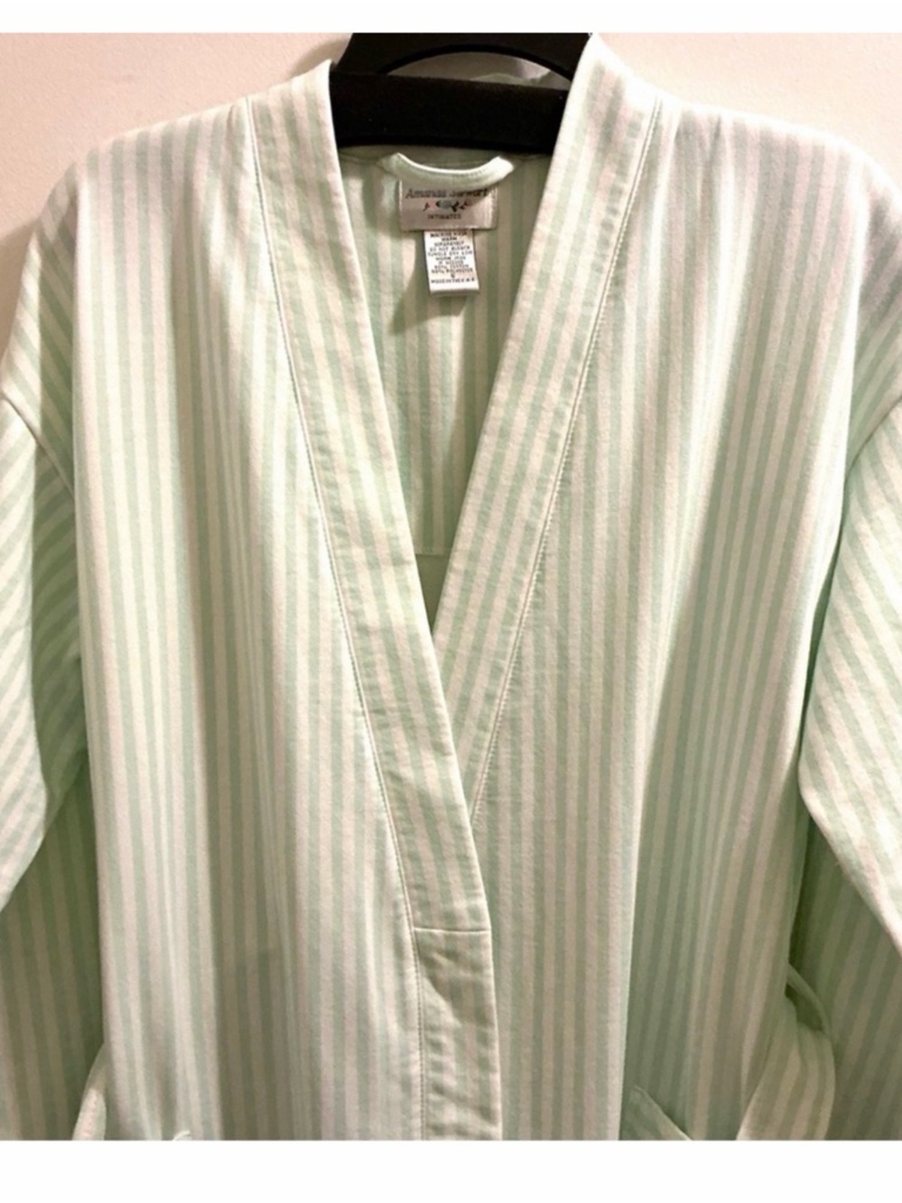 Mint Green Striped Robe - Picture 4 of 12